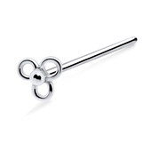 Hollow Flower Silver Nose Stud NSKA-379